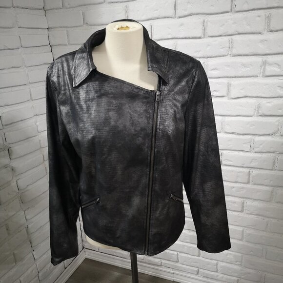 Jockey Person to Person Ladies Black Off Set Full Zipper Size 12 Jacket - Picture 1 of 11